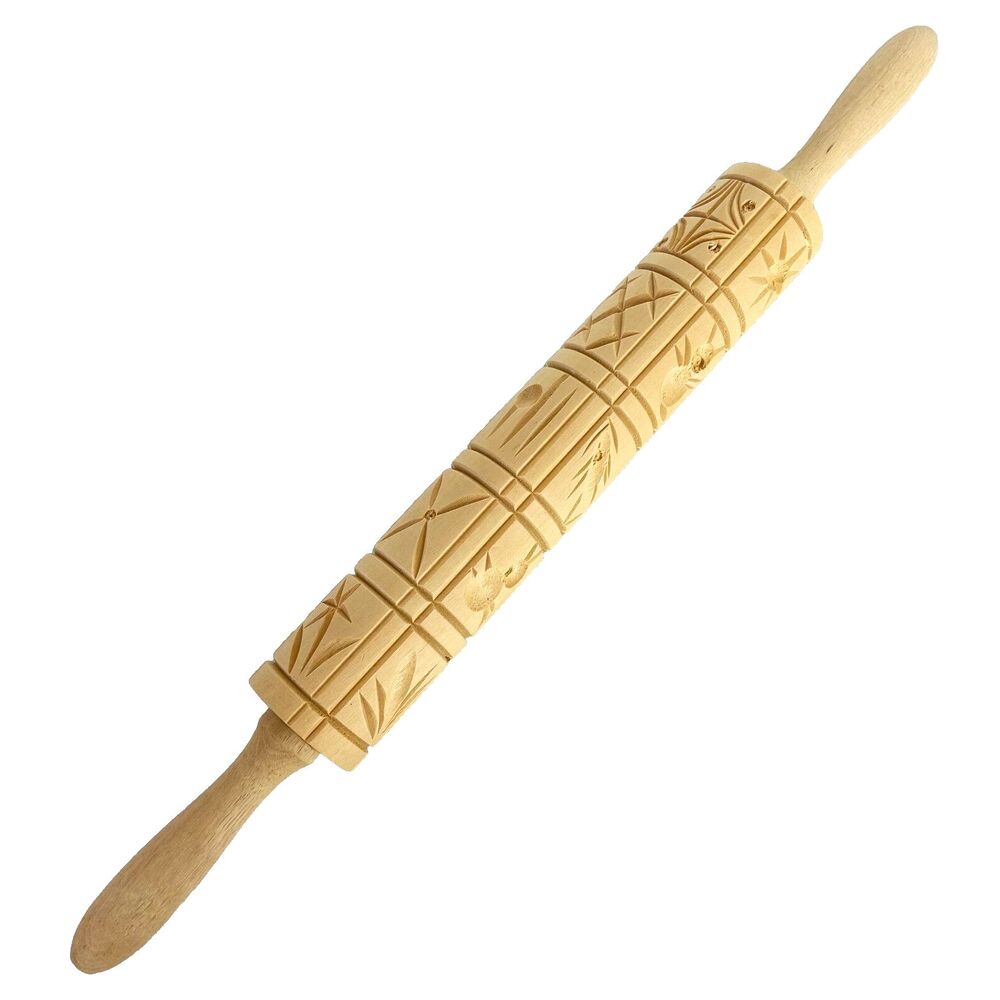 Springerle Wooden Rolling Pin 10" Norpro #3083